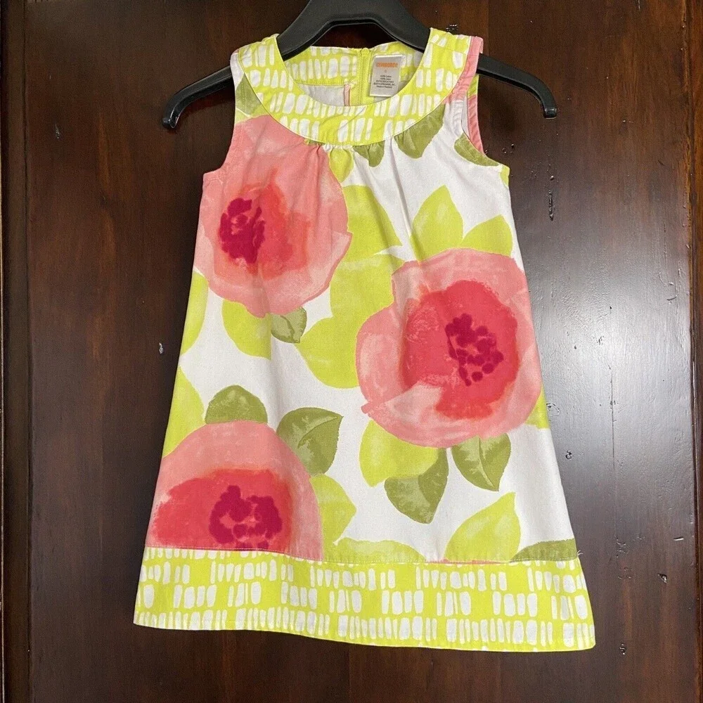 Gymboree Bright Floral Shift Sundress Size 5